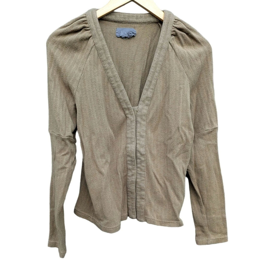 Anthropologie Brown Nature Long Sleeve Sweater Twilight Boho XL Outdoorsy V Neck